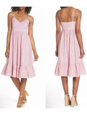 J. Crew Drapey Spaghetti Strap Midi Dress size 2